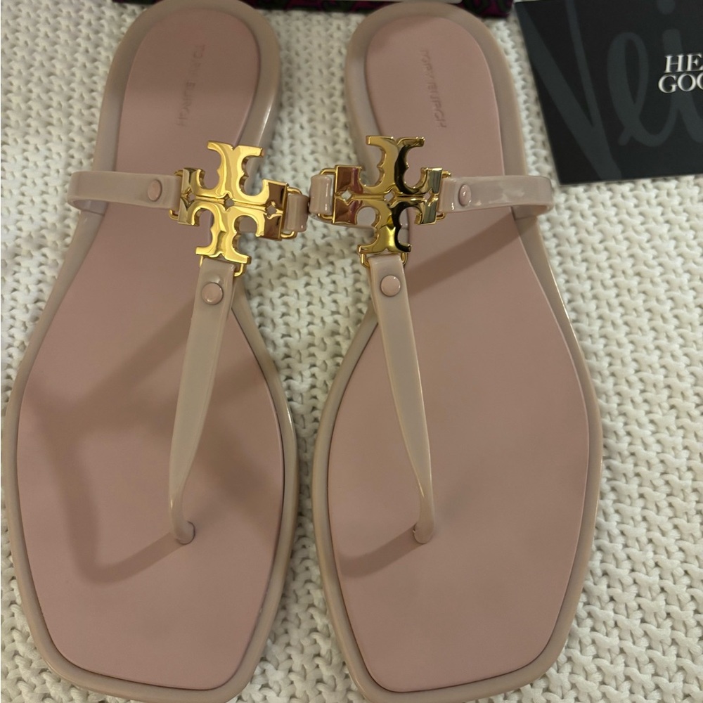 Tory Burch Blush Sandals with Gold Detail